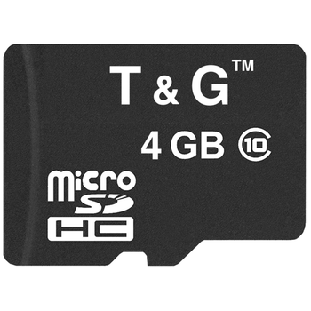 Карта памяти T&G microSDHC 4GB (UHS-I) W-4 MB/s, R-4 MB/s Class 10 (TG-4GBSDCL10-00)