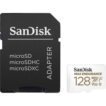 Карта памяти SanDisk Max Endurance microSDXC 128GB (UHS-I U3) W-40MB/s, R-100MB/s Class 10 V30 (SDSQQVR-128G-GN6IA) + SD Adapter
