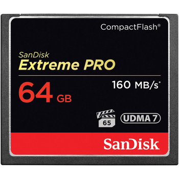 Карта памяти SanDisk Extreme PRO CompactFlash 64GB W-150 MB/s, R-160 MB/s (SDCFXPS-064G-X46)