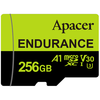 Карта памяти Apacer High Endurance microSDXC 256GB (UHS-I U3) W-80 MB/s, R-100 MB/s Class 10 A1 V30 (AP256GEDM1D05-R)