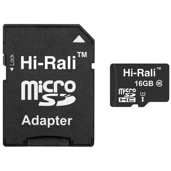 Карта памяти Hi-Rali microSDHC 16GB (UHS-I U1) Class 10 (HI-16GBSD10U1-01) + SD Adapter