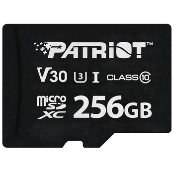 Карта памяти Patriot VX Series microSDXC 256GB (UHS-I U3) W-80 MB/s, R-90 MB/s Class 10 V30 (PSF256GVX31MCX)