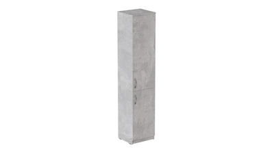 Пенал Анжело Ferrum-decor на 5 полок с 2 дверями 1900x400x380 ДСП Бетон 16 мм (ANG1027)