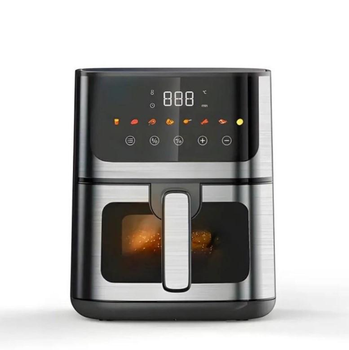 Повітряна мультипіч фритюрниця Rainberg RB 2268 4200 Вт 8 л безмасляна аерофритюрниця Чорна