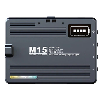Накамерна світлодіодна LED лампа RIAS M15 з акумулятором 8W (3_04511)