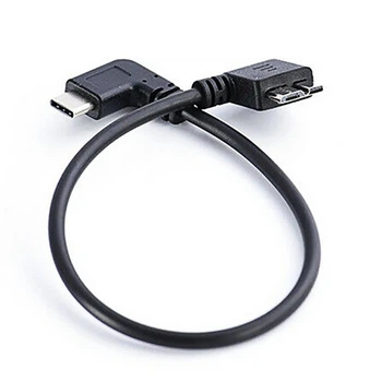 Кабель переходник OTG угловой USB Type-C 3.1 - Micro USB Type B 3.0 (M/M), 27 см (48719)