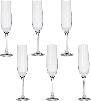 Набір келихів для ігристого вина La Porcellana Bianca Novello Прозорий 190 мл 6 шт (P401300007)