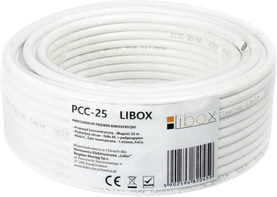 Кабель Libox RG6 PCC25 25 м White (KAB-MON-LI-00010)