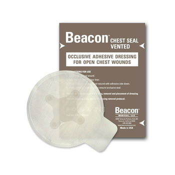Повязка окклюзионная вентилируемая Beacon Chest Seal компактная (4125-45632)