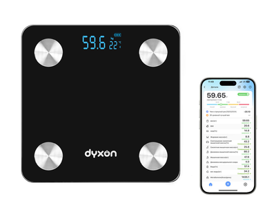 Смарт-ваги DYXON MEGASCALES 200 із вбудованим акумулятором Black
