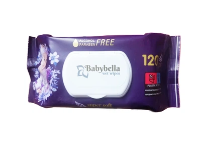 Салфетки влажные Babybella Super soft с клапаном 120 шт. (132119)