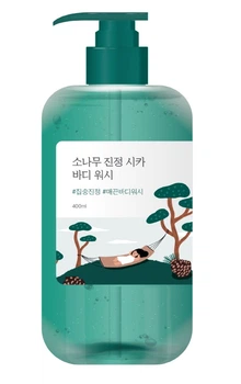 Успокаивающий гель для душа с экстрактом игл сосны Round Lab Pine Calming Cica Body Wash 400 мл