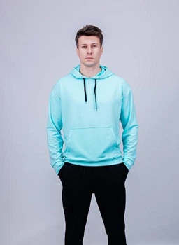 Мужской худи демисезонный SPORT24 ATEX 0094 S Мятный (AT-0094/06 B )