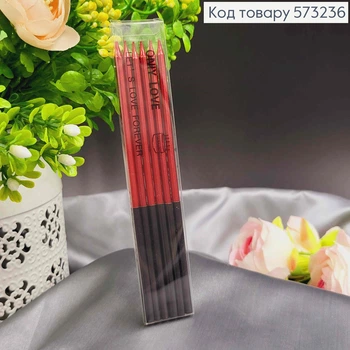 Свечи для торта Красные металлики+Черное с надписью, 14см