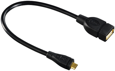 Адаптер Hama micro-USB - USB Type-A Black (4007249784261)