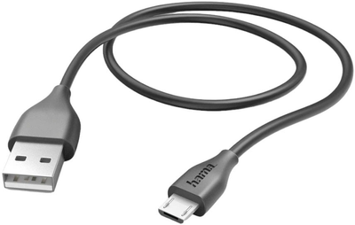Кабель Hama micro-USB - USB Type-A 1.4 m Black (4047443309822)