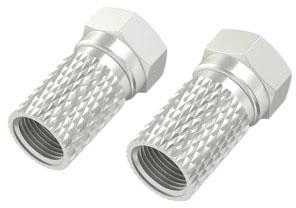 Адаптер Hama coaxial connector Type-F 8 mm 2 szt Silver (4047443431998)