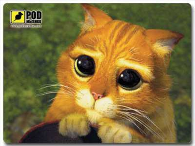 Коврик для мышки Podmyshku Котик из мультфильма Шрек, пластик