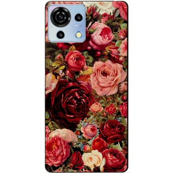 Чехол силиконовый бампер Candy для ZTE Blade V50 Vita с рисунком Красные розы цветы