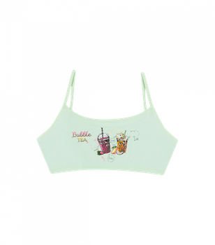 Підлітковий топ з принтом Bubble TEA - Donella - 5924Y6 - 152-158 см - Салатовий