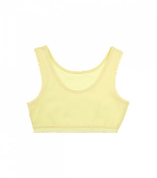 Детский топ для девочки на широких бретельках - Donella - 4571P - 110-116 см - Желтый