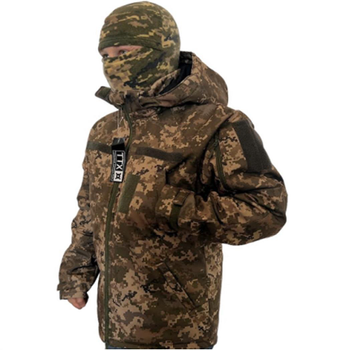 Куртка військова зимова Softshell піксель (52) (LE325252)