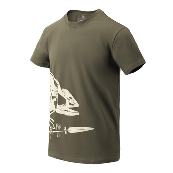 Футболка з логотипом Helikon-Tex T-Shirt (Full Body Skeleton) - Olive Green XL