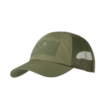 Бейсболка тактична з сіткою Helikon-Tex BBC VENT Cap - PolyCotton Ripstop - Olive green