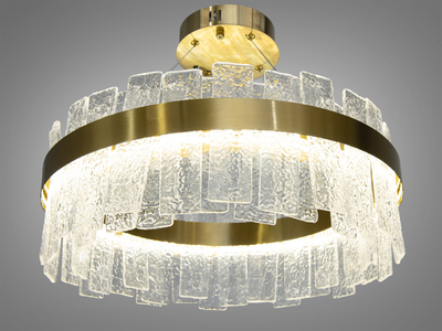 Кришталева LED люстра Diasha на кухню-студію, колір бронза, 110W на 15м2 817-500BR-LS