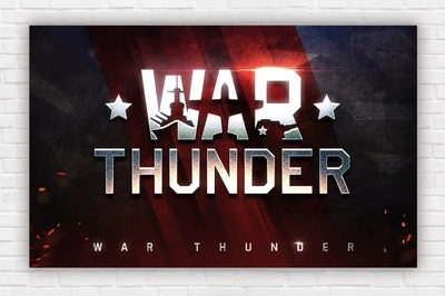 Бумажный плакат "Вар тандер / War Thunder logo" 120х75см