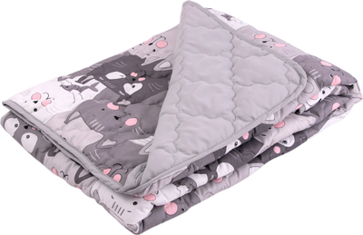 Набор Летнее одеяло Руно евро 200 x 220 см антиаллергенное волокно Grey Cat (Р322.52СЛКУ_Grey Cat) + Сумка для вещей Organize L Серая (hs-l-grey)