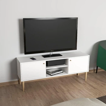 Тумба под телевизор на ножках Idomlund TV 140x54,8x38 см Белый