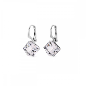 Срібні сережки Spark зі Swarovski Cube KA48418C