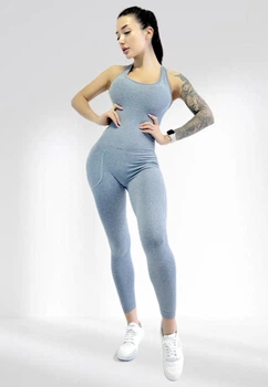 Спортивный комбинезон женский для фитнеса LILAFIT Серый М (LFJ000011)