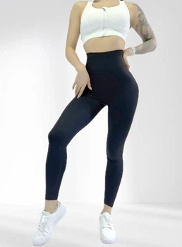 Лосіни з Пуш Ап ефектом для фітнесу з високою талією LILAFIT чорні М (LFL000059)