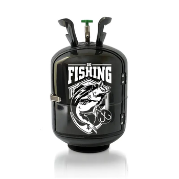 Бочонок бар с подсветкой и принтом "Go Fishing" 211-001-023