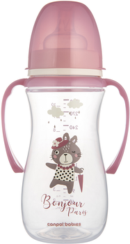Пляшка антиколікова Canpol Babies Easystart Bonjour Paris з широким отвором та ручками 300 мл (35/241_pin)