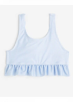 Верхня частина купальника з рюшами для дівчинки H&M 1148596-001-1 110-116 см (4-6 years) блакитний