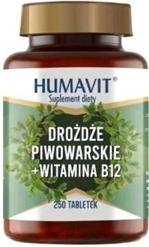 Suplement diety Goldstudio Humavit Drożdże piwowarskie + Witamina B12 250 tabs (5903129301131)