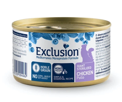 Консервований корм Exclusion Noble Grain Cat Giant Sterilized