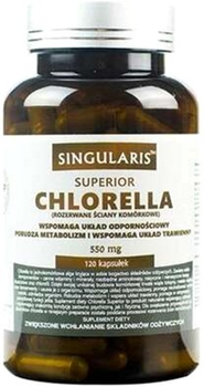 Дієтична добавка Singularis Superior Chlorella 120 капсул (5903263262251)