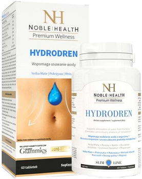 Suplement diety Noble Health Hydrodren 60 caps (5903068651915)