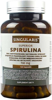 Дієтична добавка Singularis Superior Spirulina 120 капсул (5903263262237)