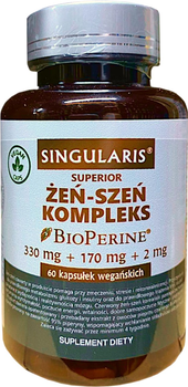 Suplement diety Singularis Superior Bioperine Complex Żeń-Szeń 60 caps (5907796631294)