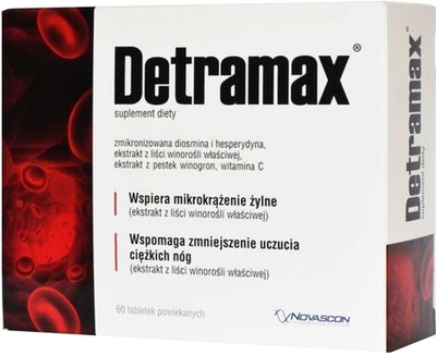 Дієтична добавка Novascon Detramax 60 таблеток (5907461319823)