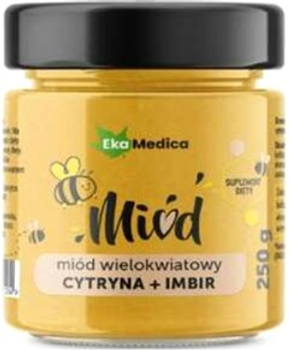 Дієтична добавка EkaMedca Multifloral Honey Lemon Ginger Natural Vitamin C 250 г (5902709521204)