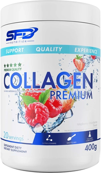 Дієтична добавка SFD Collagen Premium Strawberry-Raspberry 400 г (5902837729367)