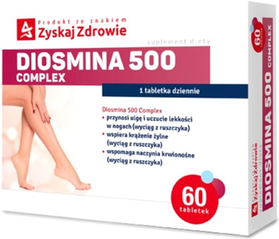 Дієтична добавка Zyskaj Zdrowie Diosmina 500 Complex 60 таблеток (5902578910505)