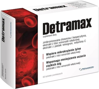 Дієтична добавка Novascon Detramax Plus 60 таблеток (5903111410643)