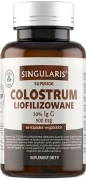 Дієтична добавка Singularis Colostrum Liofilizowane 30% Ig G 500 Mg 60 шт (5907796631690)